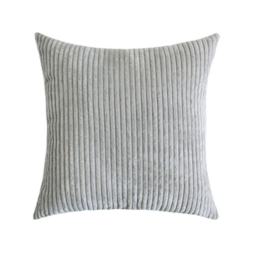 Striped Corduroy Fabric Solid Color Cushion Cover 45/50/60CM Sofa Bed Decoration Classic Simple Pillowcase NPCJC-C