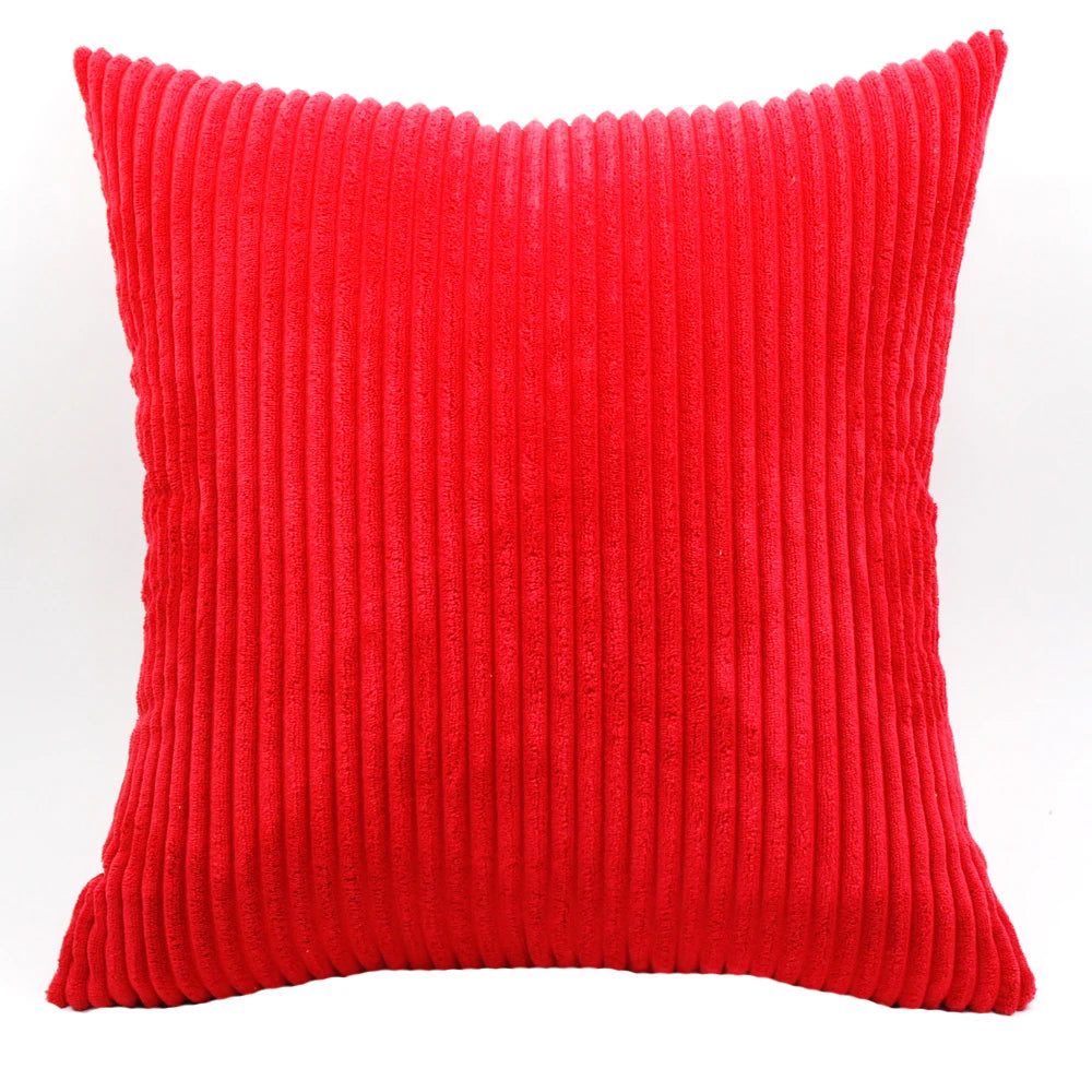 Striped Corduroy Fabric Solid Color Cushion Cover 45/50/60CM Sofa Bed Decoration Classic Simple Pillowcase NPCJC-C