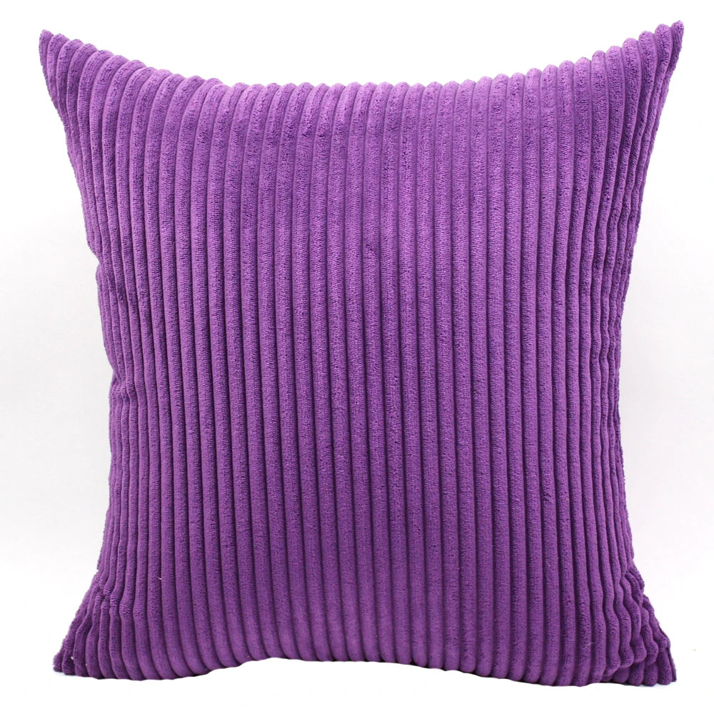Striped Corduroy Fabric Solid Color Cushion Cover 45/50/60CM Sofa Bed Decoration Classic Simple Pillowcase NPCJC-C