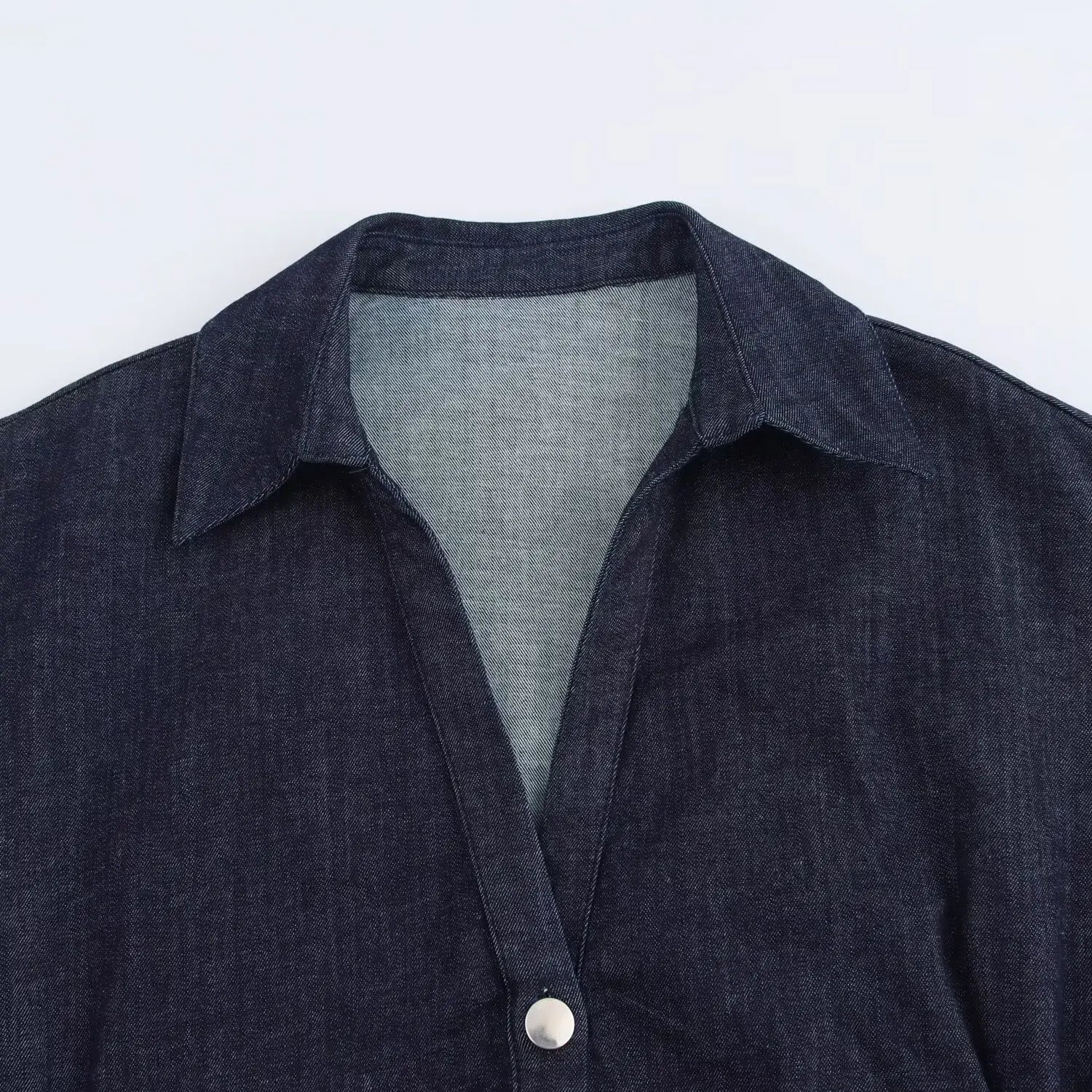 Zip Detail Denim Dress