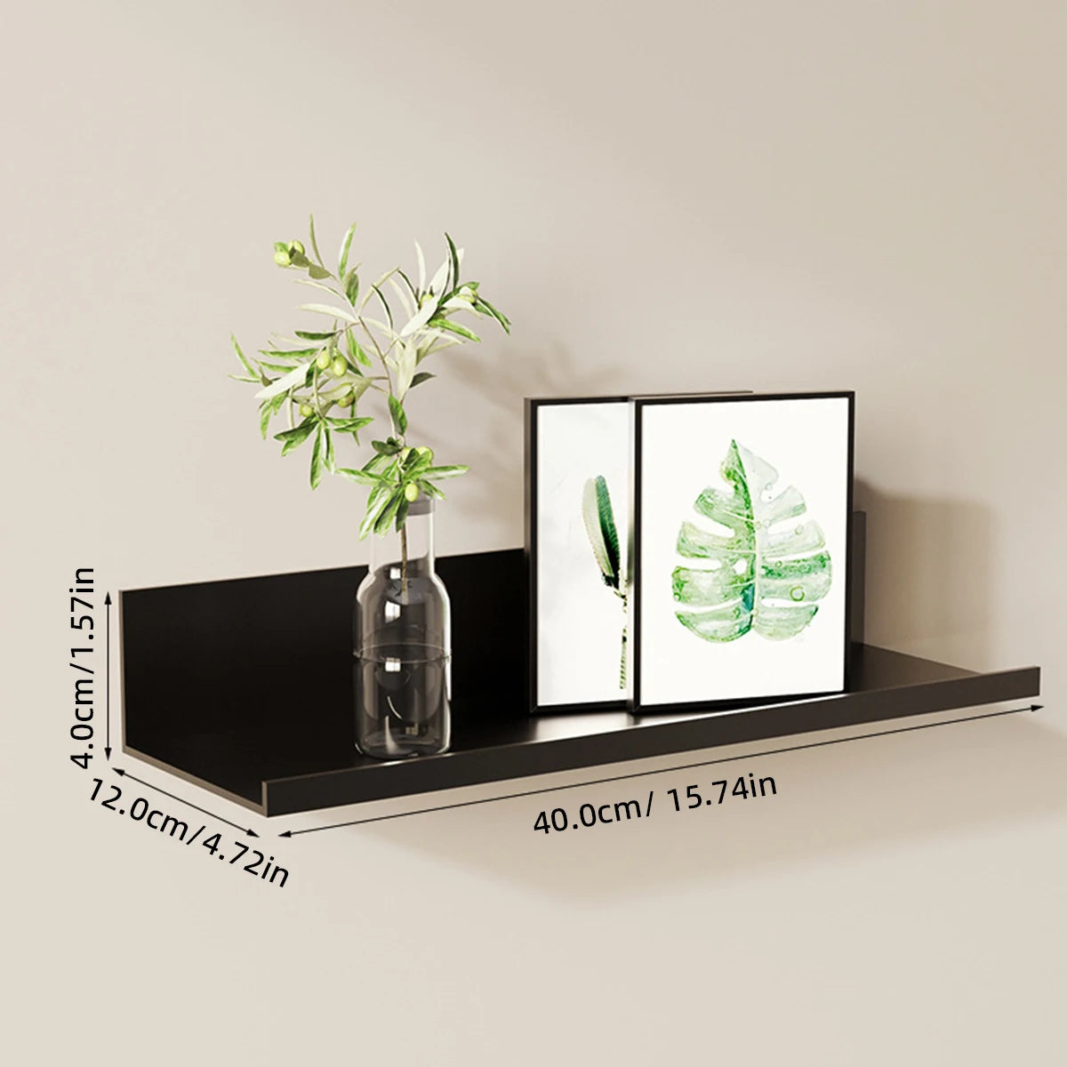 Aluminum Alloy Living Room Floating Shelves No Drilling Bedroom Decoration Wall Shelves Bathroom Shelf Books Plants Ledge