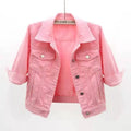 Colour Pop Cropped Denim Jacket