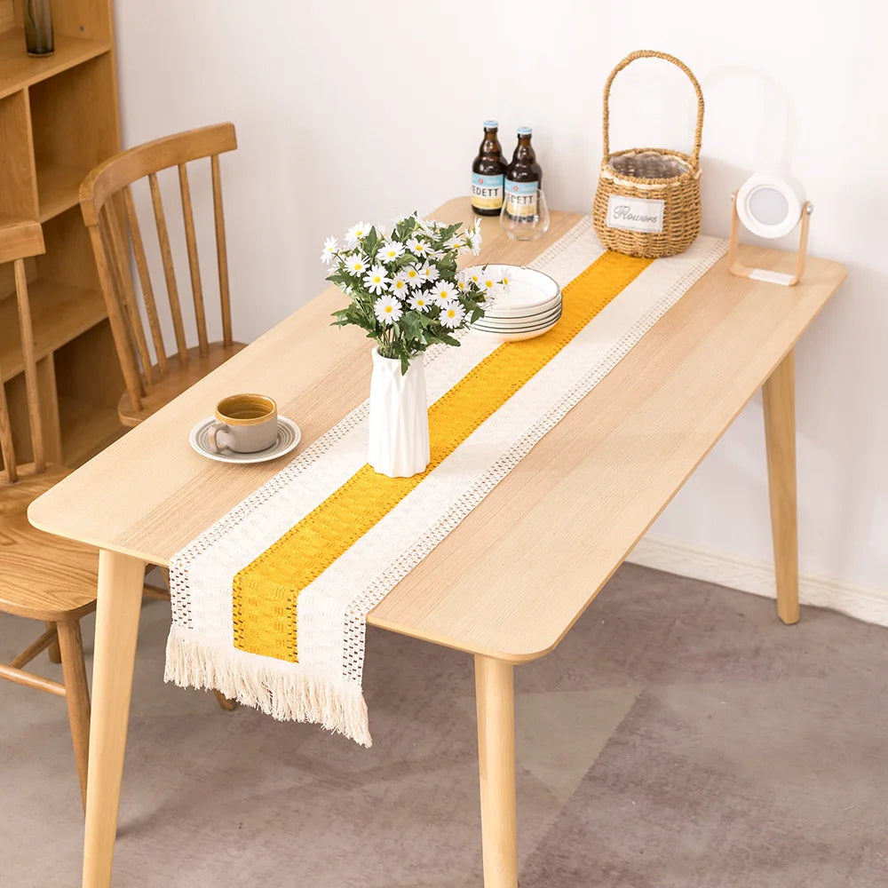Cotton And Linen Table Runner For Wedding Decoration Festivals Easter Decoration 2025 Mariage chemin de table