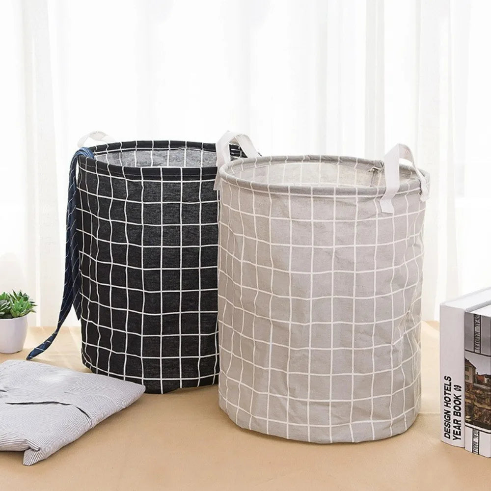 Large Capacity Foldable Laundry Hamper  Home Clothes Toys Storage Basket Laundry Basket Cotton Linen Waterproof Organizer Bucket