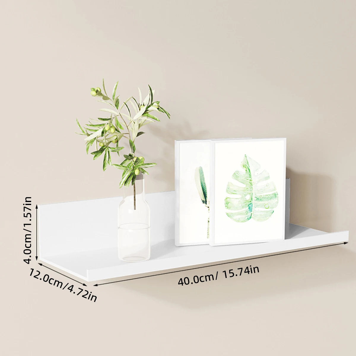 Aluminum Alloy Living Room Floating Shelves No Drilling Bedroom Decoration Wall Shelves Bathroom Shelf Books Plants Ledge