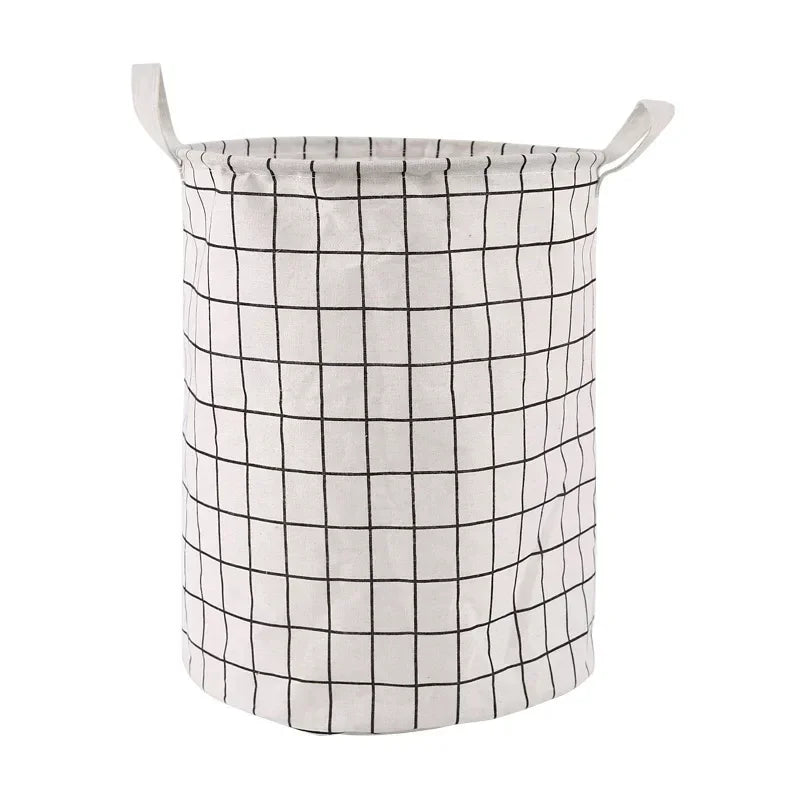 Large Capacity Foldable Laundry Hamper  Home Clothes Toys Storage Basket Laundry Basket Cotton Linen Waterproof Organizer Bucket
