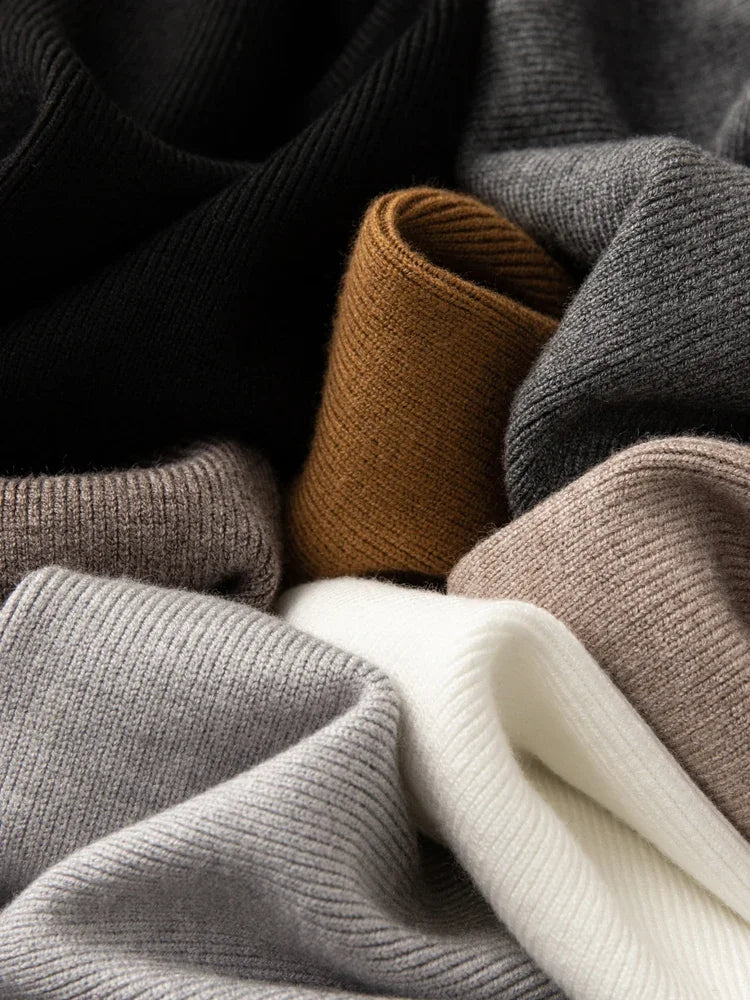 Wide-Leg Soft Knit Winter Trousers