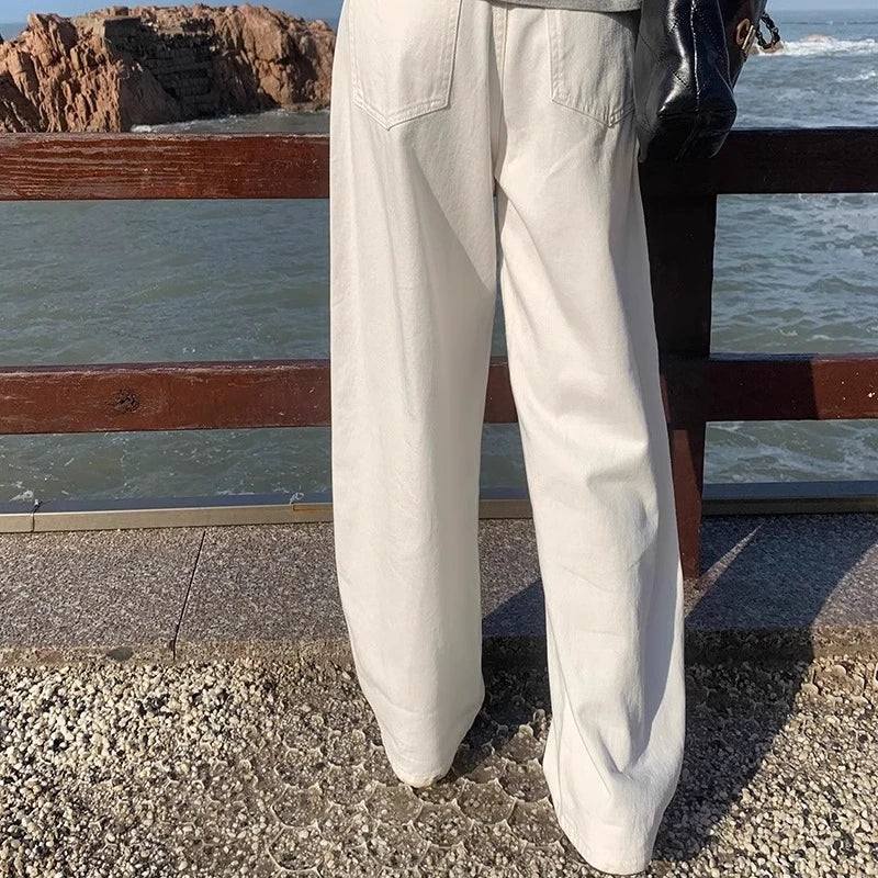 Relaxed Wide-Leg Denim Jeans