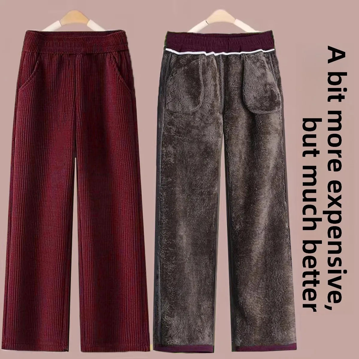 Corduroy Wide-Leg Winter Trousers