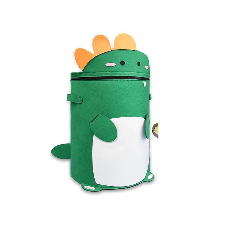 Cartoon Animal Storage Baskets Large Capacity Foldable Toy Organizer Bin with Lid for Kids Room Home Nursery Organization