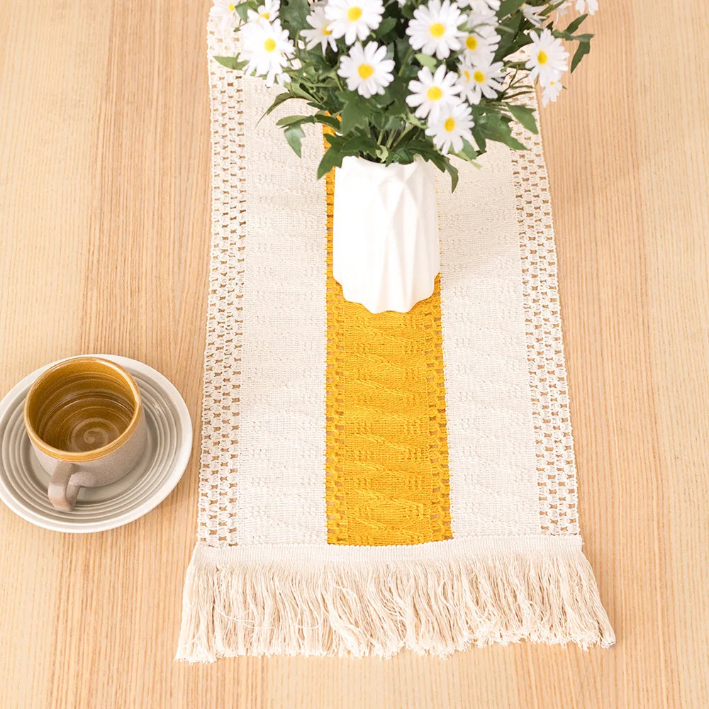Cotton And Linen Table Runner For Wedding Decoration Festivals Easter Decoration 2025 Mariage chemin de table