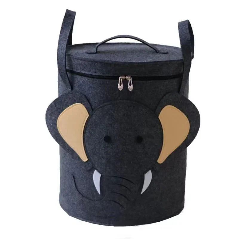 Cartoon Animal Storage Baskets Large Capacity Foldable Toy Organizer Bin with Lid for Kids Room Home Nursery Organization