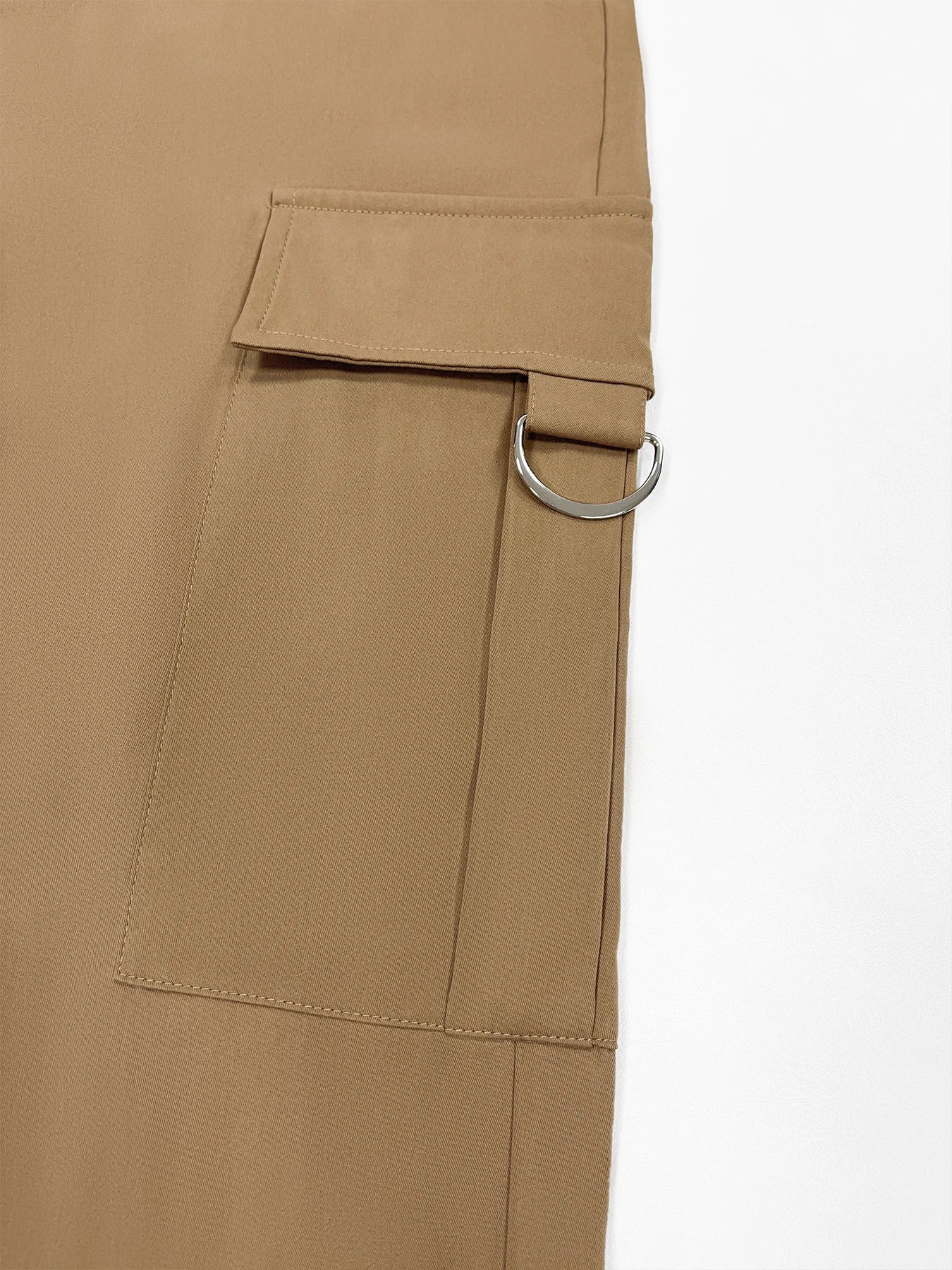 Utility High-Waist Cargo Trousers