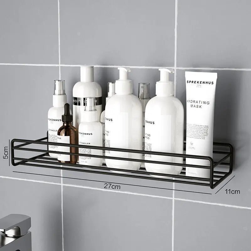 Bathroom Organiser Multifunctional Toiletries Organiser No-Punch Bathroom Shelf Bathroom Kitchen Wall Mount Storage Rack